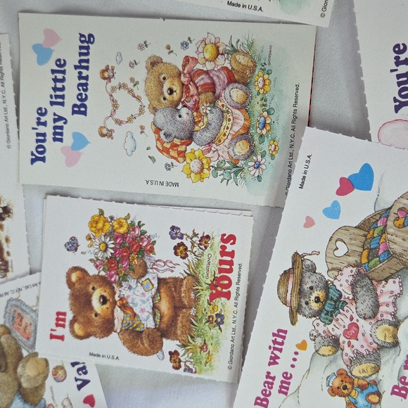 Teddy Bear Valentines Vintage 1990s 33 cards Blank Like New! - Picture 5 of 7